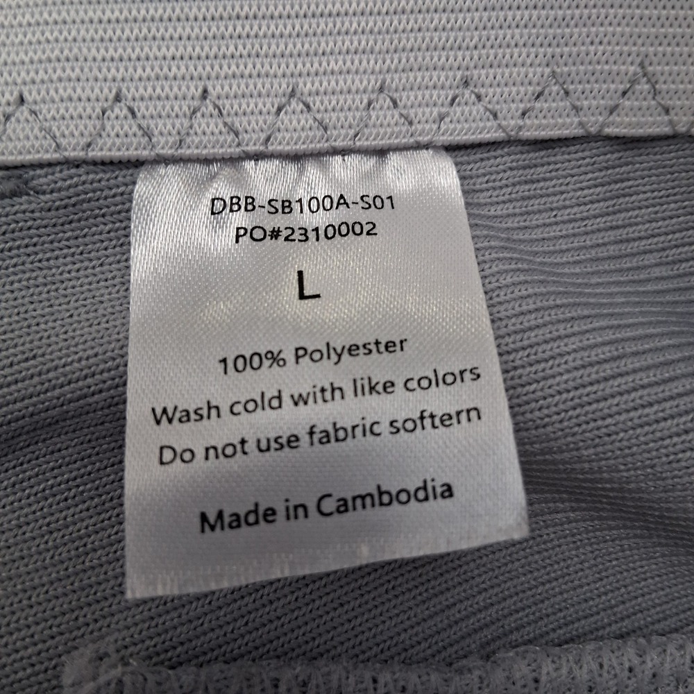 Baseball Tapered Pants Grey Adult Large DBB-SB100A-S01 Mens New - Picture 6 of 13